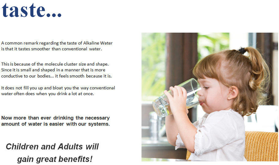 Taste - Alkaline water